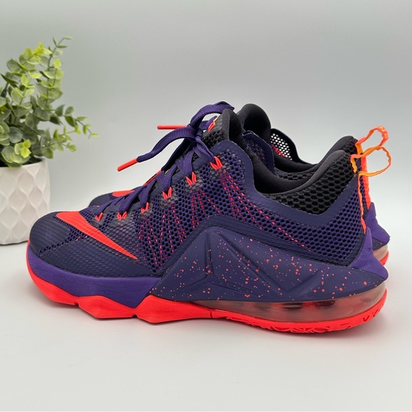 Nike Men’s Lebron James 12 XII Low Court Purple Mesh Basketball Sneakers Shoes 8 - Picture 3 of 13